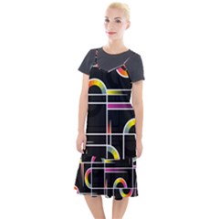 Background Abstract Semi Circles Camis Fishtail Dress by Pakrebo