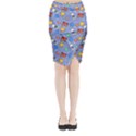 Crabs Pattern Midi Wrap Pencil Skirt View1