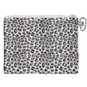 3d Leopard Print Black Brown  Canvas Cosmetic Bag (XXL) View2