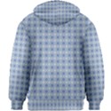 Argyle Light Blue Pattern Kids  Zipper Hoodie Without Drawstring View2