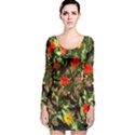 Tulips in April Long Sleeve Velvet Bodycon Dress View1