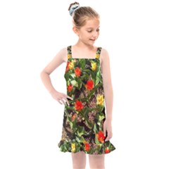 Tulips In April Kids  Overall Dress by Riverwoman