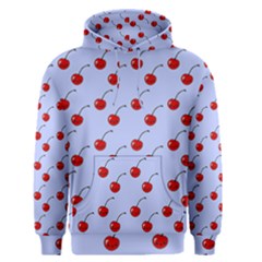 Kawaii Cherries Blue Pattern Men s Pullover Hoodie by snowwhitegirl