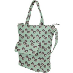 Kawaii Dougnut Green Pattern Shoulder Tote Bag by snowwhitegirl