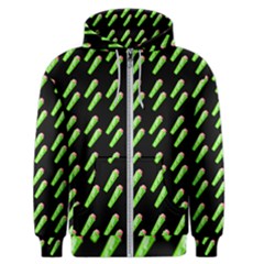 Ice Freeze Black Pattern Men s Zipper Hoodie by snowwhitegirl