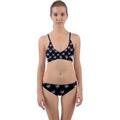 Forest Girl Gradient Black Wrap Around Bikini Set by snowwhitegirl