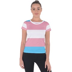 Transgender Pride Flag Short Sleeve Sports Top  by lgbtnation