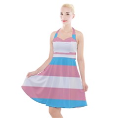 Transgender Pride Flag Halter Party Swing Dress  by lgbtnation