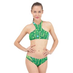 Golf Course Par Golf Course Green Copy High Neck Bikini Set by Nexatart