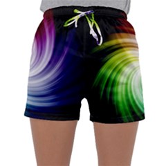 Rainbow Swirl Twirl Sleepwear Shorts by Nexatart