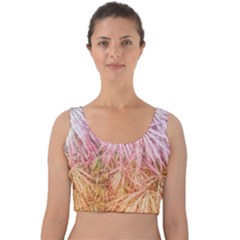 Fineleaf Japanese Maple Highlights Velvet Crop Top by Riverwoman