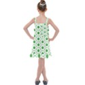 White Background Green Shapes Kids  Overall Dress View2