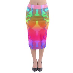 Dragon Squad Color Print Midi Pencil Skirt by AuroraMountainFashion