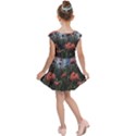 Faded Poppy Field  Kids  Cap Sleeve Dress View2