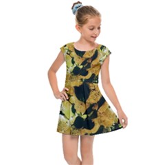 Yellow Snowballs Kids  Cap Sleeve Dress by okhismakingart