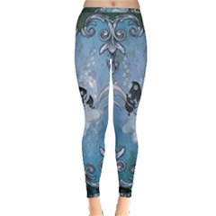 Surfboard With Dolphin Inside Out Leggings by FantasyWorld7