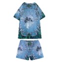 Surfboard With Dolphin Kids  Swim Tee and Shorts Set View2