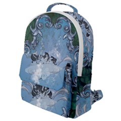 Surfboard With Dolphin Flap Pocket Backpack (small) by FantasyWorld7