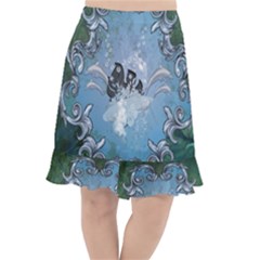 Surfboard With Dolphin Fishtail Chiffon Skirt by FantasyWorld7