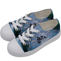 Surfboard With Dolphin Kids  Low Top Canvas Sneakers by FantasyWorld7