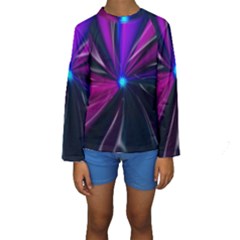 Abstract Background Lightning Kids  Long Sleeve Swimwear by Pakrebo