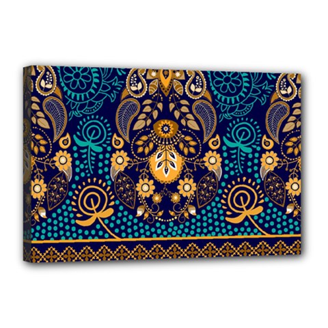 African Pattern Canvas 18  X 12  (stretched) by Sobalvarro