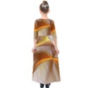 Abstract Gold White Background Kids  Quarter Sleeve Maxi Dress View2