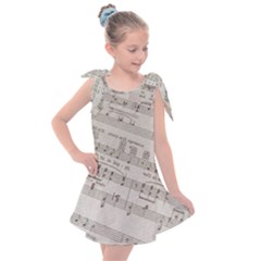 Sheet Music Paper Notes Antique Kids  Tie Up Tunic Dress by Pakrebo