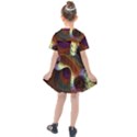 Fractal Colorful Rainbow Flowing Kids  Sailor Dress View2