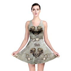 Awesome Mechanical Skull Reversible Skater Dress by FantasyWorld7