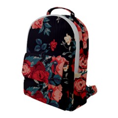 Vintage Roses Vector Seamless Pattern 02 Flap Pocket Backpack (large) by Sobalvarro