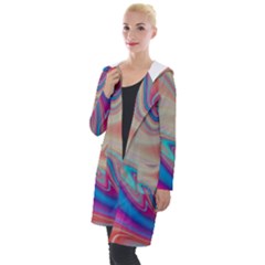 Multi Color Liquid Background Hooded Pocket Cardigan by Pakrebo