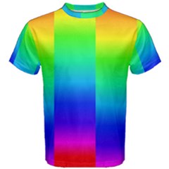 Rainbow Colour Bright Background Men s Cotton Tee by Pakrebo