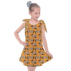 Daisy Orange Kids  Tie Up Tunic Dress by snowwhitegirl