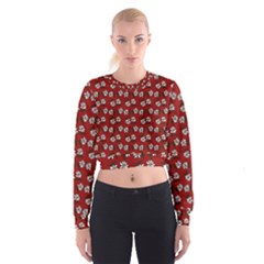 Daisy Red Cropped Sweatshirt by snowwhitegirl