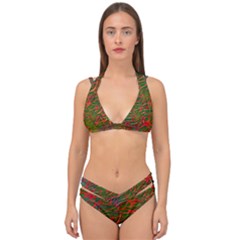 Background Pattern Texture Double Strap Halter Bikini Set by Pakrebo