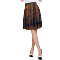 Skyline Future Graphic Sketchbook A-line Skirt by Pakrebo