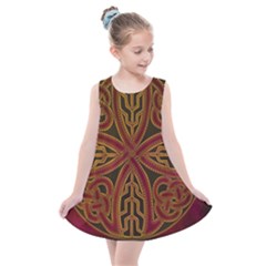 Celtic Spiritual Pattern Art Kids  Summer Dress by Pakrebo