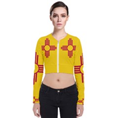 New Mexico Flag Long Sleeve Zip Up Bomber Jacket by FlagGallery