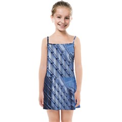 Abstract Architecture Azure Kids  Summer Sun Dress by Pakrebo