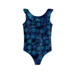 Background Abstract Textile Design Kids  Frill Swimsuit by Pakrebo