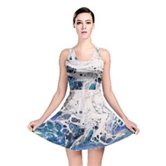 Paint Acrylic Paint Art Colorful Reversible Skater Dress by Pakrebo