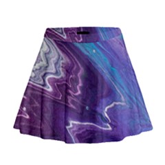 Color Acrylic Paint Art Painting Art Mini Flare Skirt by Pakrebo