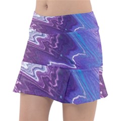 Color Acrylic Paint Art Painting Art Tennis Skirt by Pakrebo