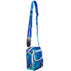 Paint Acrylic Paint Art Colorful Blue Shoulder Strap Belt Bag by Pakrebo