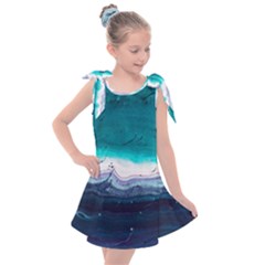 Color Acrylic Paint Art Painting Kids  Tie Up Tunic Dress by Pakrebo