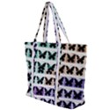 Seamless Wallpaper Butterfly Pattern Zip Up Canvas Bag View1