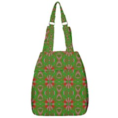 Seamless Wallpaper Digital Art Green Red Center Zip Backpack by Pakrebo