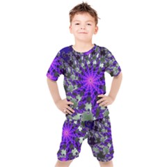 Fractal Rendering Digital Art Kids  Tee And Shorts Set by Pakrebo