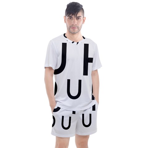 Uh Duh Men s Mesh Tee And Shorts Set by FattysMerch